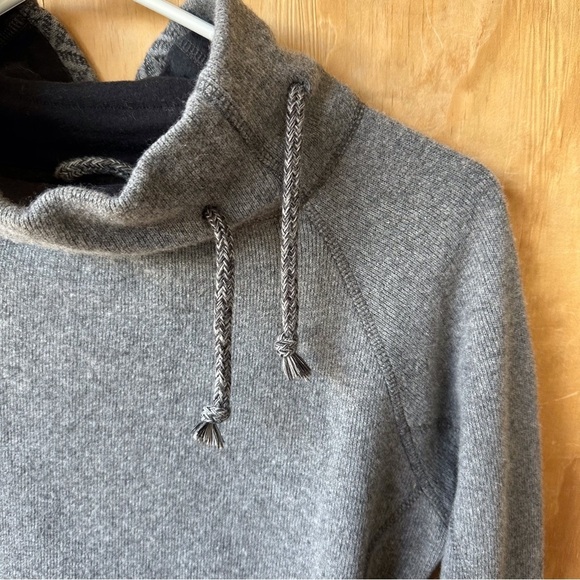 Prana Lucia Wool Funnel Collar Gray Wool Blend Cozy Sweater - Picture 7 of 12